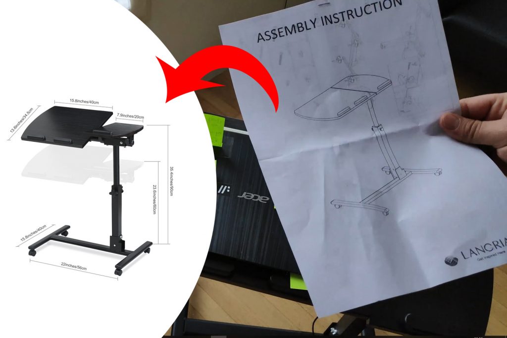 unboxing, avis et test de la Table LANGRIA pour PC, pliable, hauteur réglable, pour le lit et canapé